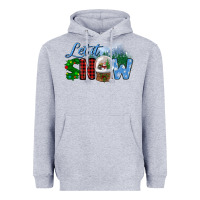 Heather Grey let it snow Heavyweight Hoodie - BundleAndBundleShop