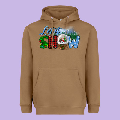 Let It Snow Heavyweight Hoodie Designed By Bundleandbundleshop