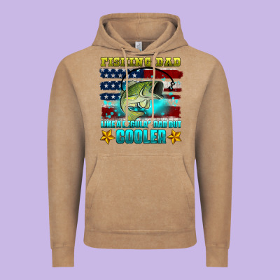 Fishing Dad Like A Regular Dad But Cooler Vintage Hoodie Designed By Hra Design Shop