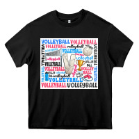 Black volleyball Heavy Core Tee - Zillion Design Studio