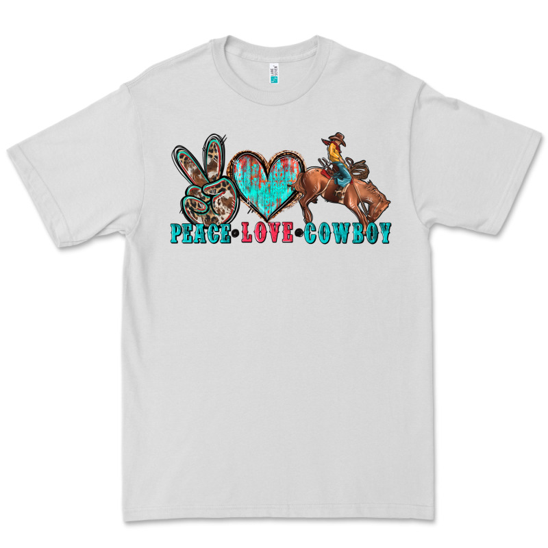 Peace Love Cowboy Premium Tee by Zillion Design Studio | Teevron