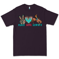 Plum peace love cowboy Premium Tee - Zillion Design Studio