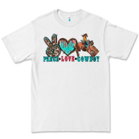 White peace love cowboy Premium Tee - Zillion Design Studio
