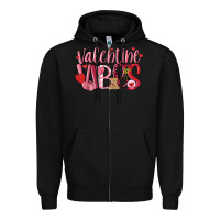 Black valentine vibes Zipper Hoodie - MaliasSmallBusiness