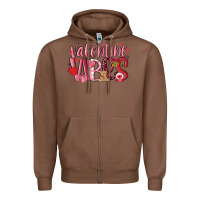 Chestnut valentine vibes Zipper Hoodie - MaliasSmallBusiness