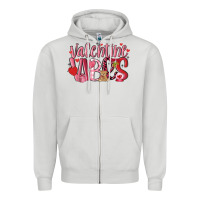 Dove Grey valentine vibes Zipper Hoodie - MaliasSmallBusiness