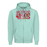 Seafoam valentine vibes Zipper Hoodie - MaliasSmallBusiness