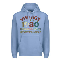 Colony Blue Vintage 1980 Limited Edition 41 Years Of Being Awesome Premium Hoodie - Bettercallsaul