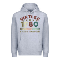 Heather Grey Vintage 1980 Limited Edition 41 Years Of Being Awesome Premium Hoodie - Bettercallsaul