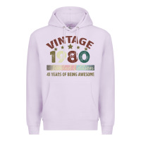 Lilac Vintage 1980 Limited Edition 41 Years Of Being Awesome Premium Hoodie - Bettercallsaul