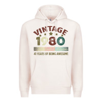 Pale Pink Vintage 1980 Limited Edition 41 Years Of Being Awesome Premium Hoodie - Bettercallsaul