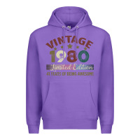 Purple Vintage 1980 Limited Edition 41 Years Of Being Awesome Premium Hoodie - Bettercallsaul