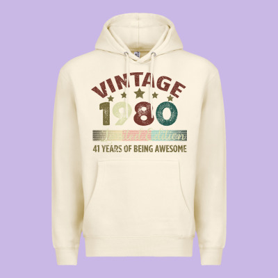 Vintage 1980 Limited Edition 41 Years Of Being Awesome Premium Hoodie Designed By Bettercallsaul