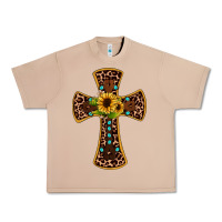 Burro leopard gemstone sunflower cross Urban Heavy Tee - JahusDesignShop