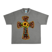 Tornado leopard gemstone sunflower cross Urban Heavy Tee - JahusDesignShop