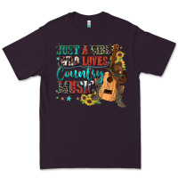 Plum just a girl who loves country music Premium Tee - Zillion Design Studio