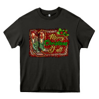 Asphalt Merry Christmas Y'all Boots Heavy Core Tee - RanaPortraitStore