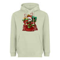 Matcha christmas santa claus bag Heavyweight Hoodie - BundleAndBundleShop