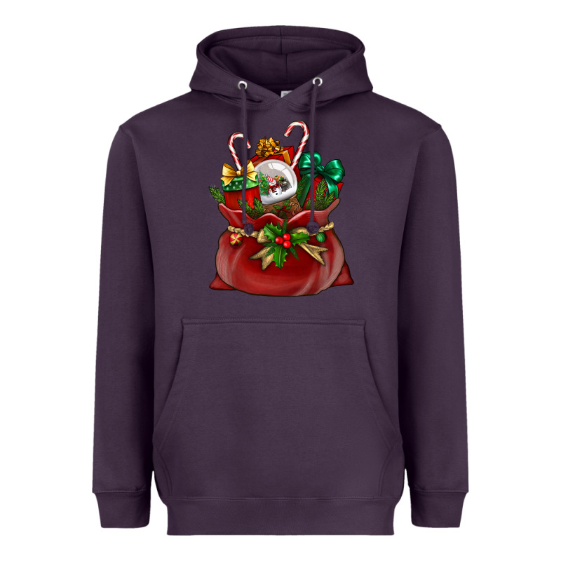 Christmas Santa Claus Bag Heavyweight Hoodie by BundleAndBundleShop | Teevron