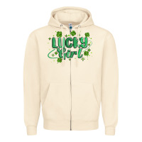 Sandshell lucky girl Zipper Hoodie - MaliasSmallBusiness
