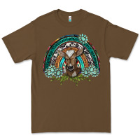 Cacao turquoise gemstones brown baby cow  rainbow Premium Tee - BarkalooDesign
