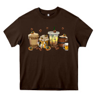 Chocolate Brown beer coffee cups Heavy Core Tee - texasbilliewilder