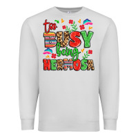 Dove Grey too busy being hermosa Premium Sweatshirt - LillyAllenDesigns