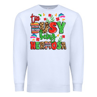 White too busy being hermosa Premium Sweatshirt - LillyAllenDesigns