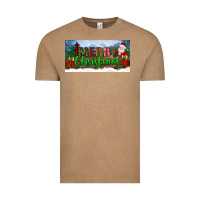 Vintage Coffee merry christmas with santa claus license plate Vintage Tee - BundleAndBundleShop