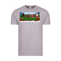 Vintage Zinc merry christmas with santa claus license plate Vintage Tee - BundleAndBundleShop