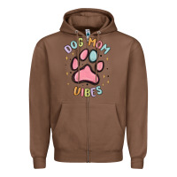 Chestnut dog mom vibes Zipper Hoodie - MaliasSmallBusiness