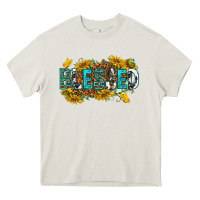 Cream blessed Heavy Core Tee - texasbilliewilder