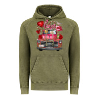 Vintage Olive valentine's day truck love bird letter Vintage Hoodie - FaDigitalArtStudio