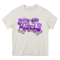 Cream purple its my birthday Heavy Core Tee - Zillion Design Studio