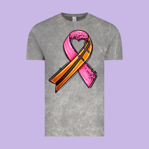 Breast Cancer Sport Ribbons Vintage Tee Designed By Adodesignshop