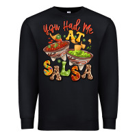 Black you had me at salsa Premium Sweatshirt - LillyAllenDesigns