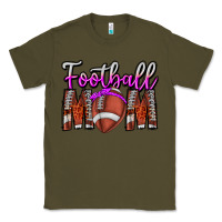 Army Green Football Mom Classic Tee - CowhideDigitalArt