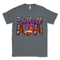 Charcoal Heather Football Mom Classic Tee - CowhideDigitalArt