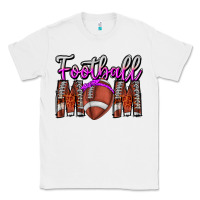 White Football Mom Classic Tee - CowhideDigitalArt