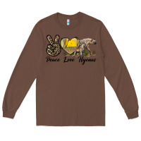 Chestnut Peace Love Hyenas Long Sleeve Tee - LillyAllenDesigns
