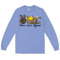 Colony Blue Peace Love Hyenas Long Sleeve Tee - LillyAllenDesigns