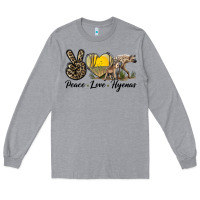 Heather Grey Peace Love Hyenas Long Sleeve Tee - LillyAllenDesigns