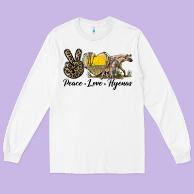 Peace Love Hyenas Long Sleeve Tee Designed By Lillyallendesigns