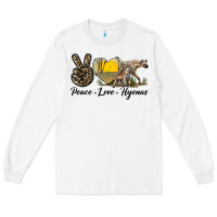 White Peace Love Hyenas Long Sleeve Tee - LillyAllenDesigns