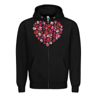Black dog valentine Zipper Hoodie - MaliasSmallBusiness
