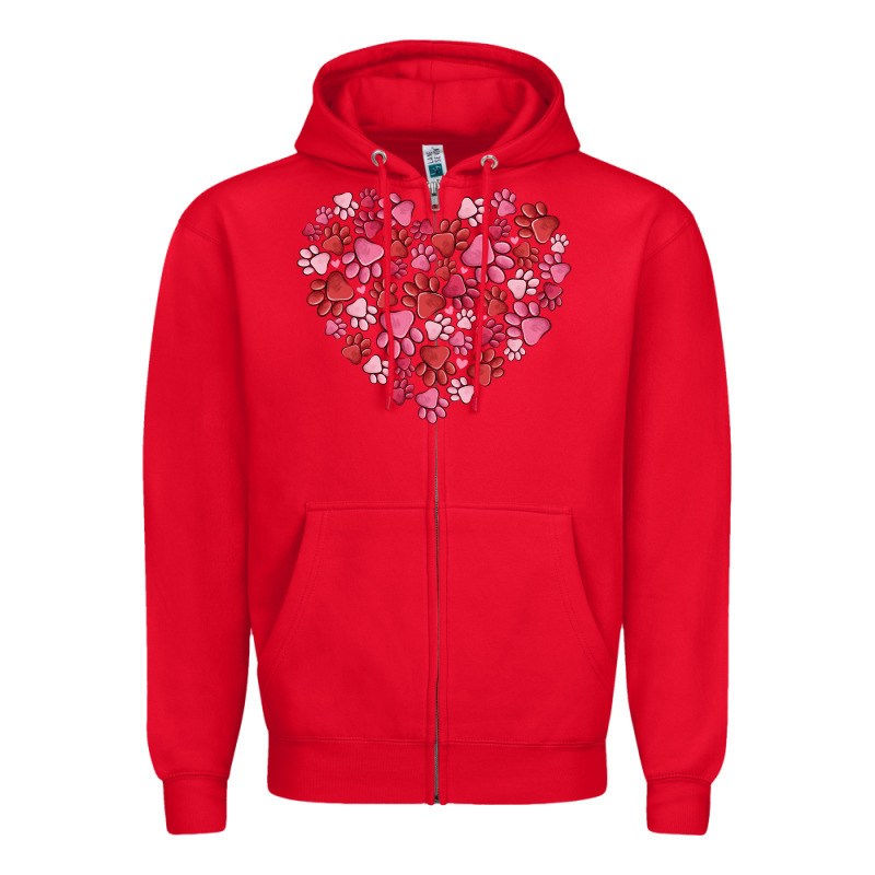 Dog Valentine Zipper Hoodie by MaliasSmallBusiness | Teevron