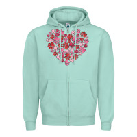 Seafoam dog valentine Zipper Hoodie - MaliasSmallBusiness