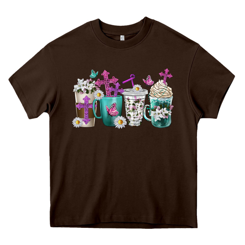 Blessed Coffee Cups Heavy Core Tee by texasbilliewilder | Teevron