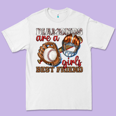 Premium Tee diamonds are a girls best friend baseball
