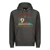 Charcoal Heather Vintage 1990 Limited Edition 31 Years Of Being Awesome Premium Hoodie - Bettercallsaul